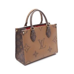 Louis Vuitton Handbag On Brown Beige the Giant Go Reverse Monogram Canvas